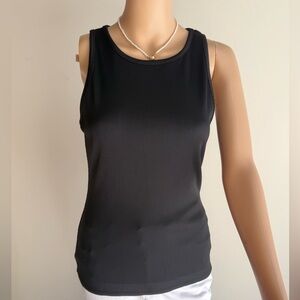 White House Black Market Black Ribbed Tank Top